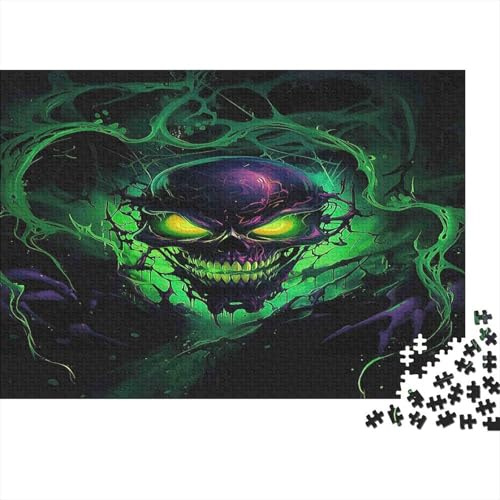 Mystischer 1000 Teile Geist Puzzle für Erwachsene, Paper Puzzleteile zur Denksportförderung, edukatives Dämonen Motiv Puzzle für Wanddeko 70x50cm/1000pcs