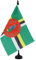 AZ FLAG - Tischflagge Dominica - 21x14 cm - Commonwealth Dominica Tischfahne 14 x 21 Cm - Flaggen