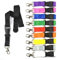 50 Stück unbedruckte Schlüsselbänder, Schlüsselband Lanyard neutral ohne Druck 20 mm breit, Steckverschluss Sicherheitsverschluss (schwarz)