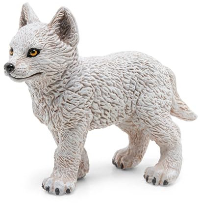 Papo -Figurine Peinte A La Main -La Vie Sauvage-Jeune Loup Polaire -50228-À Collectionner-pour Enfants - Filles et Garçons - A Partir de 3 Ans