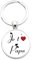 Porte-clés Je t'aime Papa, Porte-clef papa, Cadeau fête des pères Blanc