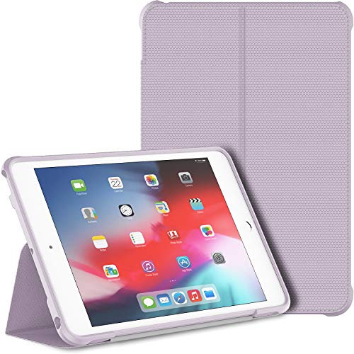 JETech Funda para iPad Mini 5 y iPad Mini 4 (2019/2015 Model, 5th/4th Generacion), Soporte de Doble Plegables y Contraportada de TPU a Prueba de Choques, Auto-Sueño/Estela (Púrpura Claro)