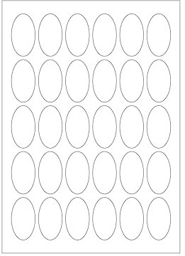 MADE IN GERMANY 3.000 ovale Etiketten selbstklebend 28 x 50 mm weiß permanent klebend auf Bogen A4 (100 Bögen x 30 Etik.) CS Label – Universaletiketten zum Beschriften und Bedrucken.