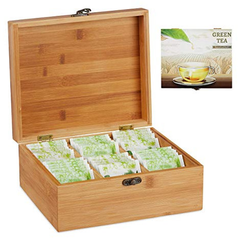 Relaxdays 10027597, Vorratsdosen Natur, 9.5 x 22 x 18.5 cm, Hellbraun