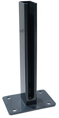 Bodenplatten für Zaunpfosten 60x40mm Doppel-Stab Matten Zaun Adapter Fußplatte Anthrazit RAL 7016