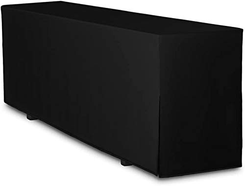 TexDeko® Biertischhusse Premium für Bierzeltgarnitur 220 x 60cm Schwarz | nur Tischhusse, blickdichtes Material, waschbar, Hohe Material- & Verarbeitungsqualität, doppelt umsäumt, griffiger Stoff