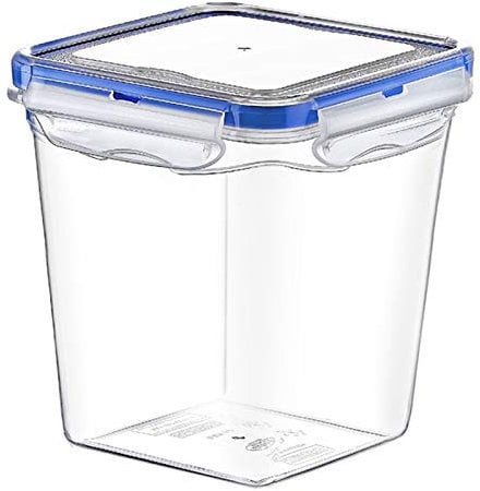 Air Tight Container Clear Plastic Kitchen Food Storage Box Tub (1, 6 Litre)