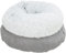 TRIXIE Hundebett Harvey ø 45 cm in grau/weiß-schwarz - wuschliges Hundekissen mit Langhaar-Plüsch - Hundekorb für kleine Hunde - mit extra hohem Rand - 38034