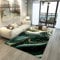 Schwarz Gold Marmor Teppich Grün Ölgemälde Abstrakt Teppich Wohnzimmer Nordischen Stil 3D Teppich Junge Mädchen Schlafzimmer Stuhl Matte Balkon Carpet Korridor Rug (160x200 cm, Grün)