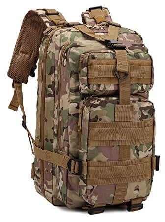 BWBIKE Military Tactical Backpack Outdoor Shoulder Daypack Hiking Trekking Rucksacks Sport Traveling Bag, CP