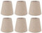 6 Kleine Lampenschirme Zum Aufstecken auf Trommel, Leinen, Lampenschirm, Moderner, Schlichter Stil, Heimdekoration für Kerzenbirnen, Kleine E14-Birne, 3,7 Zoll Durchmesser Oben X 5,5 Zoll Durchmesser