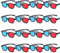 Rot-Blaue 3D-Brille, 3D-Betrachtungsgläser für die Betrachtung 3D-Filme/Spiele und Bilder in rot-blauen Formaten, kompatibel mit Fernsehern/Projektoren Etc. Heimkino-Brille 16pcs