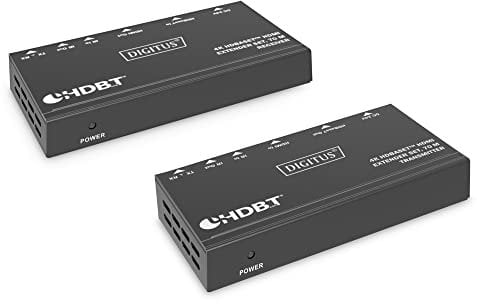 DIGITUS HDMI Extender - 4k/30Hz - Sender & Empfänger - HDBaseT 1.0 - HDMI 1.4b - Reichweite bis 70m - Patchkabel ab Cat 6