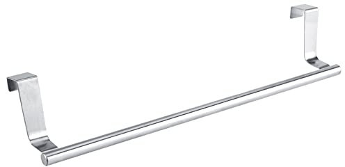 Barra para Toallas De Gabinete, Estante para Colgar Toallas De Hierro Inoxidable, Colgador sobre La Puerta, Colgador De Toallas De Cocina para Hotel, Cocina, Baño, Armario, Puerta(Long)