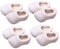 CORHAD 4 Paare verstopft Miniatursandalen kleine Puppenschuhe Dekorationen Puppenhaus Kinderhandwerk Miniaturen Unfertige Holzschuhe selber Machen Miniatur Klompen Haushalt Modell Zubehör
