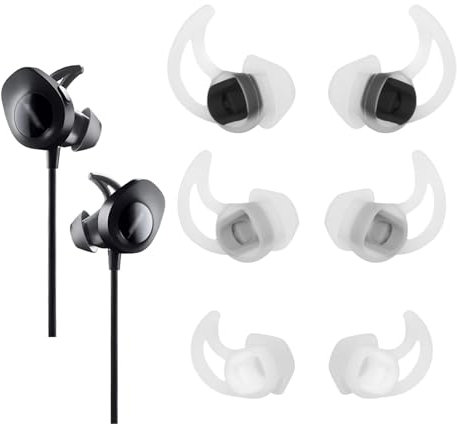 TSZYYM 3 Pairs Silicone Replacement Earbud Tips Compatible with Bose QC20/QC30/SoundSport Free Headphone