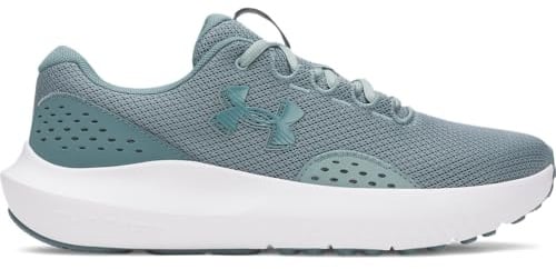 Under Armour Baskets Charged Surge 4 pour Homme, (323) Serpentine/Bleu Jaspe/Bleu Jaspe, 42.5 EU