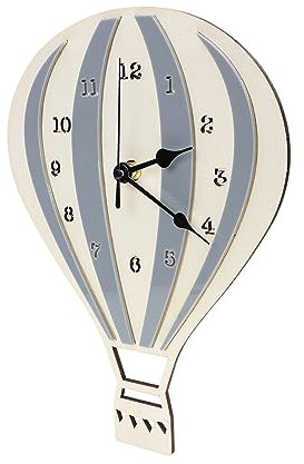Cabilock Heißluftballon-wanduhr Ohne Tickgeräusche Schlafzimmer-kinderzimmer-Dekoration Leise Stummuhr Mit Ballon-Design