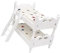 TOYANDONA 1 Satz Puppenhaus Etagen Bett Mini-möbelmodell Puppenhausmöbel Requisiten Mini-etagenbettmodell Mini-hausbett Puppenminibett Miniatur-Puppen-etagenbett Miniaturmöbel Holz