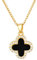 Doppelseitige Kleeblatt Kette Mit Anhänger Vergoldet Halskette Damen Gold,Goldene Kette Damen,Geschenke Für Frauen