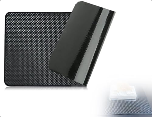 AOYEGIC Antirutschmatte,Silikon Universal Auto Schmutzmatte,Antirutsch Pads,verwendet für Handy Sonnenbrille Schlüssel Armaturenbrett Taschentücher Stifte(Schwarz,27 * 15 cm)