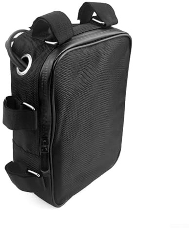 ZWEquipint E-Bike Battery Housing Bag for Frame Integration with Oxford Cloth Build Secure Strap Fastening and Charging Cable Pathways