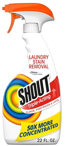 Shout Triple-Acting Laundry Stain Remover Spray for Everyday Stains, 22 fl oz