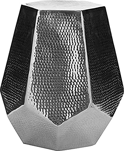 Safavieh Decorative Stool Metal Stool, in Silver, 45 X 55 X 55