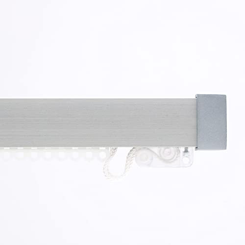 Linea oro Bastone per Tende in Alluminio Modello Piatto a Corda Grigio Lucido cm 300