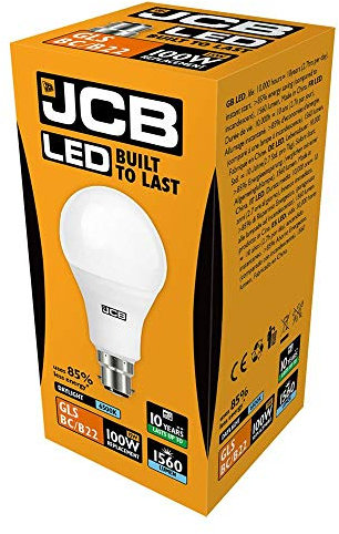 JCB LED A60 1560lm Opal 15w (B22 6500k)