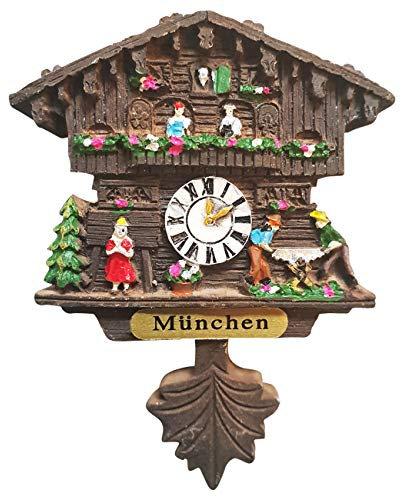 Ciffre Kuckucksuhr Magnet Polyresin Kühlschrank Handmade - München