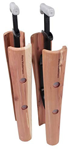 DELFA Red Cedar Sensomatic Stiefelformer - mit Gravur/Wunschtext - exclusiver Stiefelspanner aus Zedernholz - 35 cm Länge - Schaftformer auch für Reitstiefel