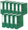 Original Falken 10er Pack PP-Color Kunststoff-Ordner. Made in Germany. 8 cm breit DIN A4 grün Vegan Ringordner Aktenordner Briefordner Büroordner Plastikordner Schlitzordner