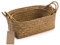 Panier de Rangement en Jonc De Mer Naturel Rotin Paniers pour étagères avec Poignées Ovale 3 Pièces (Grand + Moyen + Petit)