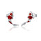 GUMEI Koi Red Ohrstecker 925 Sterling Silber Fischohr Ohrstecker Schmuck Geschenk für Mädchen