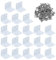 Chstarina 20 Pezzi Staffa Angolare 90 Gradi Supporti Angolo Retto Staffe Staffe a forma di L in acciaio inossidabile con Viti per Staffa Acciaio Legno per Finestra Mensole Mobili（Bianca）