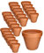 KOTARBAU® Lot de 24 pots de fleurs en terre cuite, diamètre : 6 cm, avec bordure, pour l'intérieur et les jardins