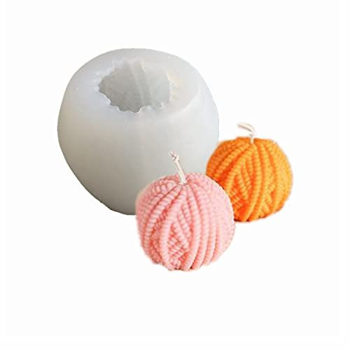 Silikon Fondant Zwei Stücke Dreidimensionaler Wollknäuel Wollsäule Kerze Gips Schokolade Dekoration Weihnachten Silikonform