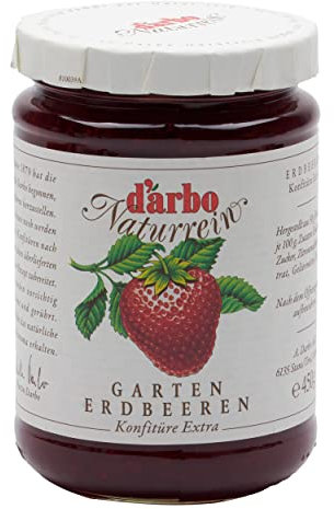 Food-United KONFITÜRE EXTRA ERDBEERE 6x 450g Glas von DARBO Naturrein fruchtiger Gartenerdbeeren fruit jam passend für Frühstück Füllungen Gebäck Erdbeerkuchen Torte Crepes (6)