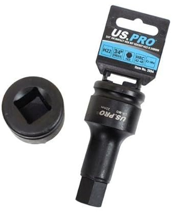 US PRO Tools H22 X 100MM 3/4 DR Impact Hex Bit Socket 3994