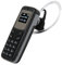 Zunate Mobiltelefon, Kleines Mobiltelefon, Bluetooth-Headset-Wählgerät mit Ohrbügel, Unterstützt SIM MP3, 2G Weltweit, 0,66 Zoll (Schwarz)