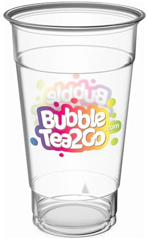 BubbleTea2Go - Bubble Tea Party cups 700ml x 30 Stück - Perfekt für Partys, Events und Zusammenkünfte, Robuste Kunststoffbecher für BobaTea und Getränke