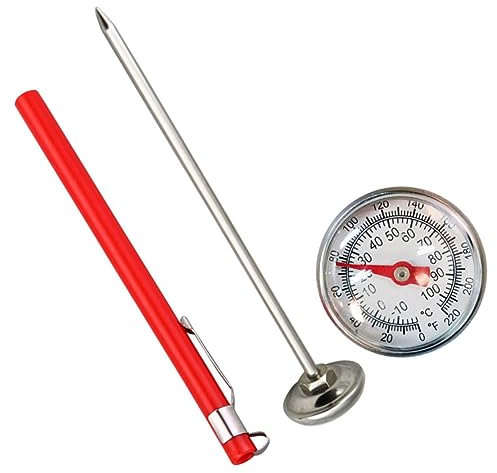 Cabilock Termometro Da Cucina Termometro Per Carne Alla Griglia Termometro Rosso Per Latte Termometro Per Carne