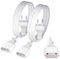 3m Rallonge Câble Euro Électrique Fiche Prise vers Type-C Jack TV PC Moniteur Lampes Beamer Appareils Ménagers (High-Tech) (3 Mètres, 2 Pièces)