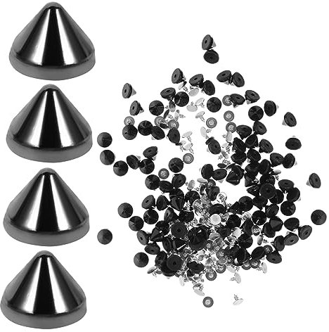 DOITOOL 100stücke Kunststoff Nietenschnallen Kleidung Taschenspikes-zubehör Diy-schuhspikes Kleidungsdekor Bastelarbeiten