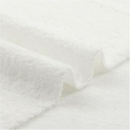 Weicher und warmer Sherpa-Fleece-Stoff, 150 cm breit, Plüsch-Polstermaterial, Meterware, handgefertigt, Nähstoff zum Basteln, Puppe, Kissen, Decke (weiß)