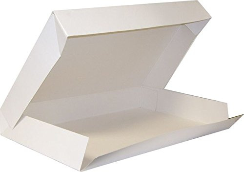 FaisTonGateau - Set di 5 scatole di cartone per vassoio catering - Lunghezza x Larghezza: 42 cm x 32 cm, Altezza 6 cm