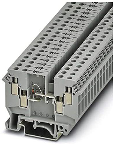 PHOENIX CONTACT UDK 4-DIO-Z 2,7V/L-R/P-P 1-stöckige Klemme mit beidseitigem Doppelanschluss und eingebauter Diode, 0.2 - 2.5 mm² Querschnitt, 30 - 10 AWG, 6.2 mm Breite, Grau, 50 Stück