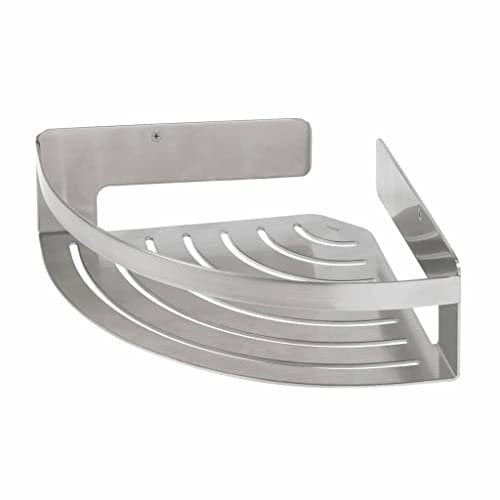 Tiger Caddy Duschkorb, Eckversion groß, Duschablage aus gebürstetem Edelstahl
