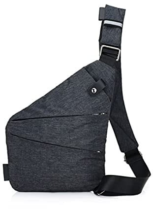 Ovecat Umhängetasche, Schultertasche, Brusttasche, Anti-Diebstahl, für Damen und Herren (Dunkelgrau)